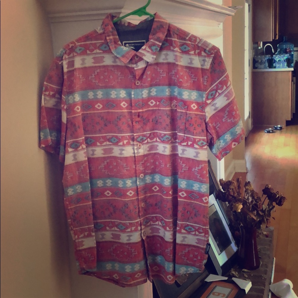 Red Modern Amusment Collard shirt